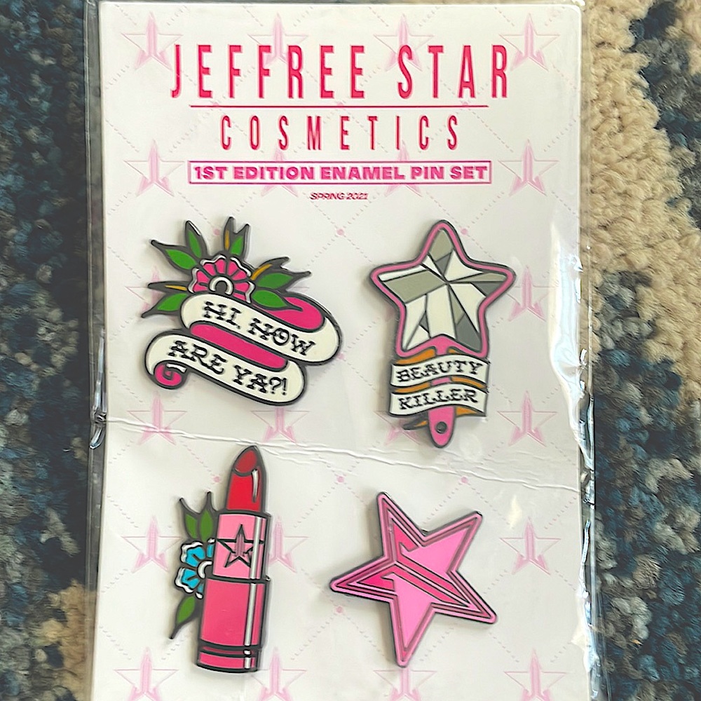 Jeffree Star cosmetics 1st edition pin set 2021 mystery box NEW